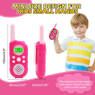 Voopon Walkie Talkies For Kids 22 Channels Long Range 2 Way Radio Toys For 3-12 Ages With Lcd Flash Light,Birthday Gifts For 4 5