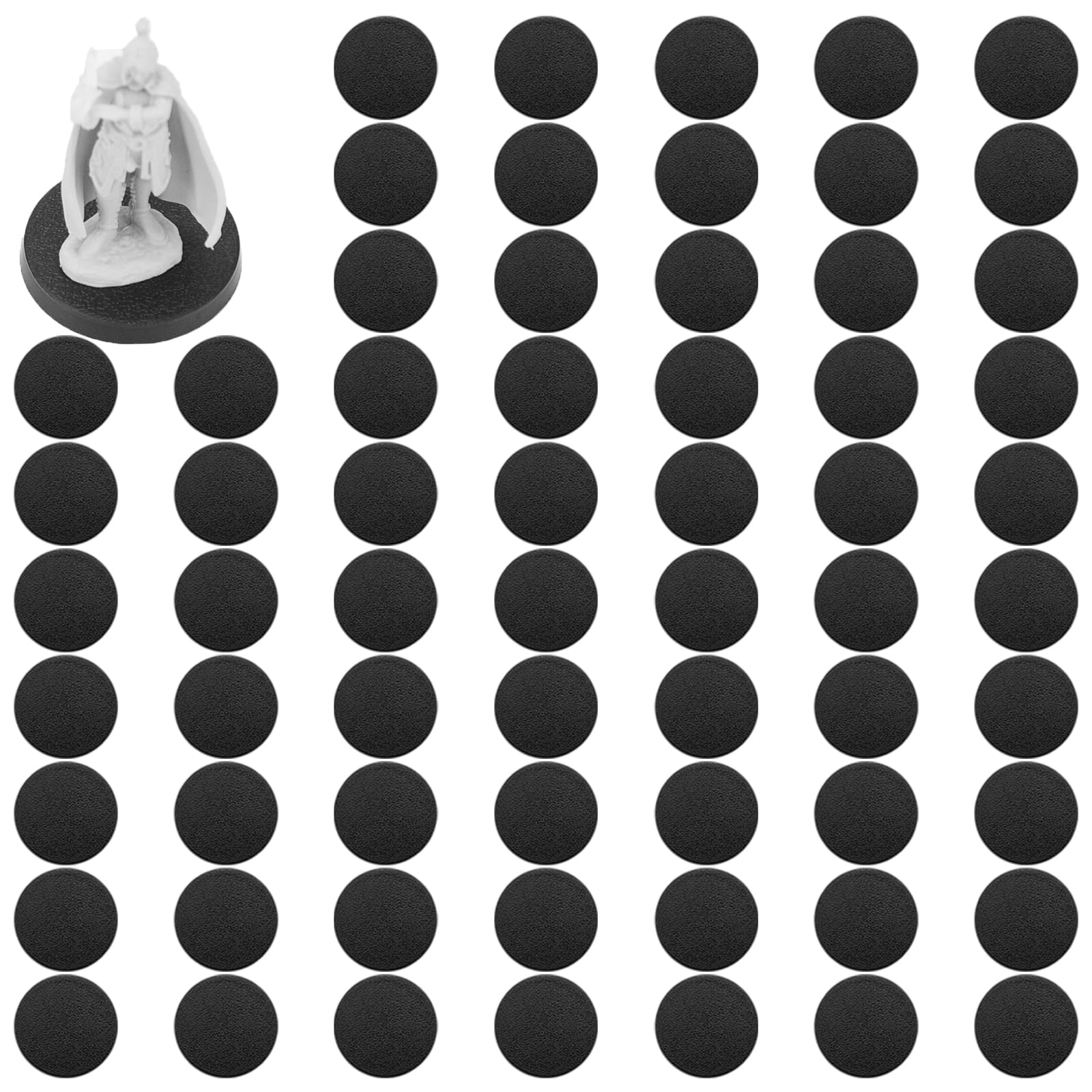 DisplayMore 100Pcs Round Plastic Model Bases 32mm for Gaming Miniatures or Wargames Role Playing Board Game Figure Toy (100PCS-3