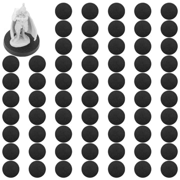 DisplayMore 100Pcs Round Plastic Model Bases 32mm for Gaming Miniatures or Wargames Role Playing Board Game Figure Toy (100PCS-3