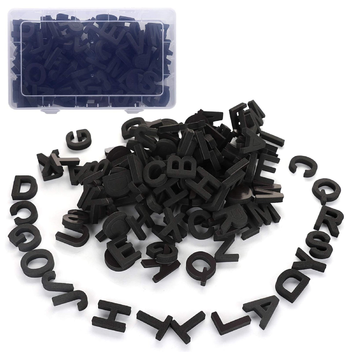 Firlar 124Pcs Magnetic Letters, Uppercase Alphabet Abc Magnets For Fridge Refrigerator, Foam Alphabet Letters Refrigerator Magne