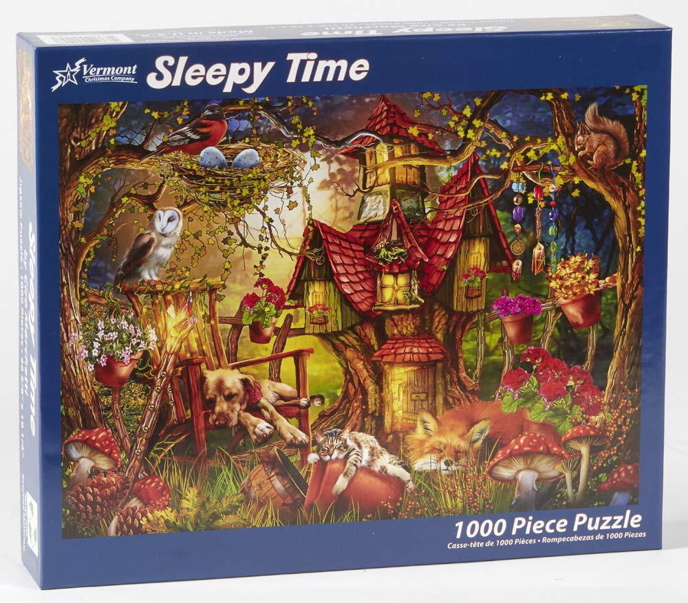 Vermont Christmas Company 1000 Piece Sleepy Time Jigsaw Puzzle - Durable Fully Interlocking Design (26 5/8" x 19 1/4")