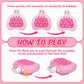 Lesipee Fidget Toys Fast Push Bubble Game Console, Handheld Puzzle for Kids, Ages 3-12, Colorful Silicone, Pink
