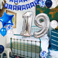 19Th Birthday Party Decoration For Boys, Happy Birthday Banner Blue Number 19 Birthday Balloons 19Th Birthday Latex Confetti Bal