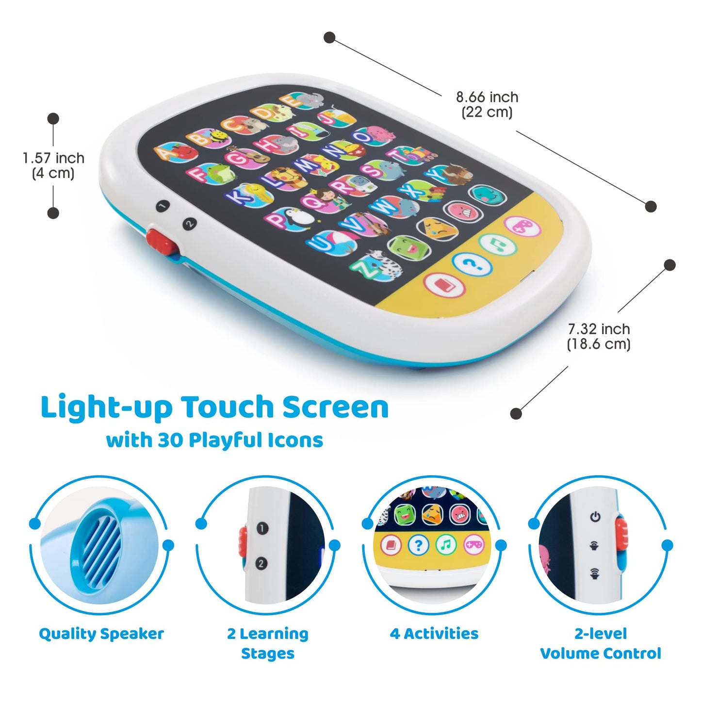 BEST LEARNING Touch & Learn Tablet - Educational Toy for Toddlers 2-5, Interactive, Small, Plastic, Model 1011VB