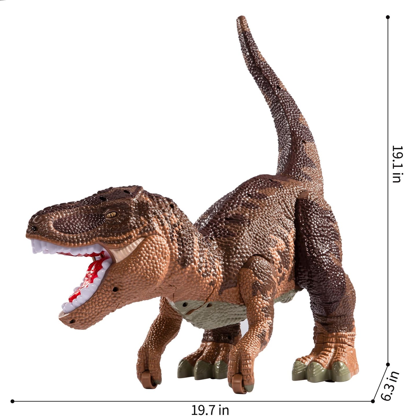 TEMI Large Dinosaur Toys for Kids Boys Toddlers 3 4 5 6 7 Years, Tyrannosaurus Dinosaur with Mist Spray, Light and Sound, Big Di