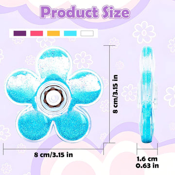 Scione 5Pack Fidget Spinners, Valentine Fidget Toys With Colorful Glitter For Adults Kids, Quiet Fidget Figette Toys For 8-12, F