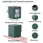 AFIING MTG Deck Box for Commander - Holds 100 Double Sleeved Cards, Green/Grey, Includes 2 Dividers & Dice Bag