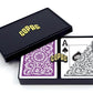 Copag 1546 Design 100% Plastic Playing Cards, Poker Size (Standard) Purple/Grey Jumbo Index (6 Sets)