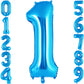 Blue Number 1 Balloon 40 Inch, Big Large Foil Helium Number Balloons, Jumbo Giant Mylar Number 1 Balloons For 1 First Birthday P