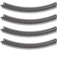 Kato USA Model Train Products Unitrack, 282mm (11'') Radius 45-Degree Curve Track (4-Piece)