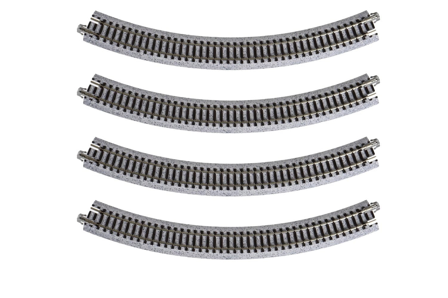Kato USA Model Train Products Unitrack, 282mm (11'') Radius 45-Degree Curve Track (4-Piece)