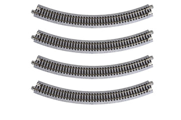 Kato USA Model Train Products Unitrack, 282mm (11'') Radius 45-Degree Curve Track (4-Piece)