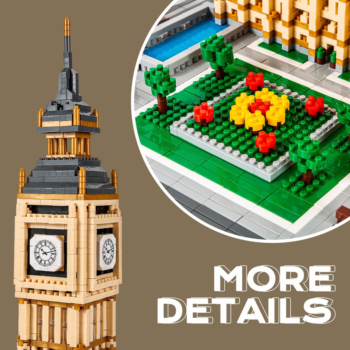 NeoLeo Real Big Ben Micro Building Blocks Set (3900+PCS) - World Famous Architectural Model Toys Gifts for Kid and mature-themed