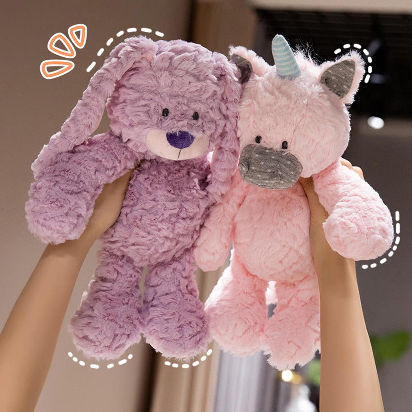 TONGSONG Plush Pink Unicorn Stuffed Animal Soft Plushies Huggable Cartoon Pink Unicorn Plush Toy Unicorn Cute Unicorn Animal Cuddle Gifts for Kids and Lovers 12.6 Inch