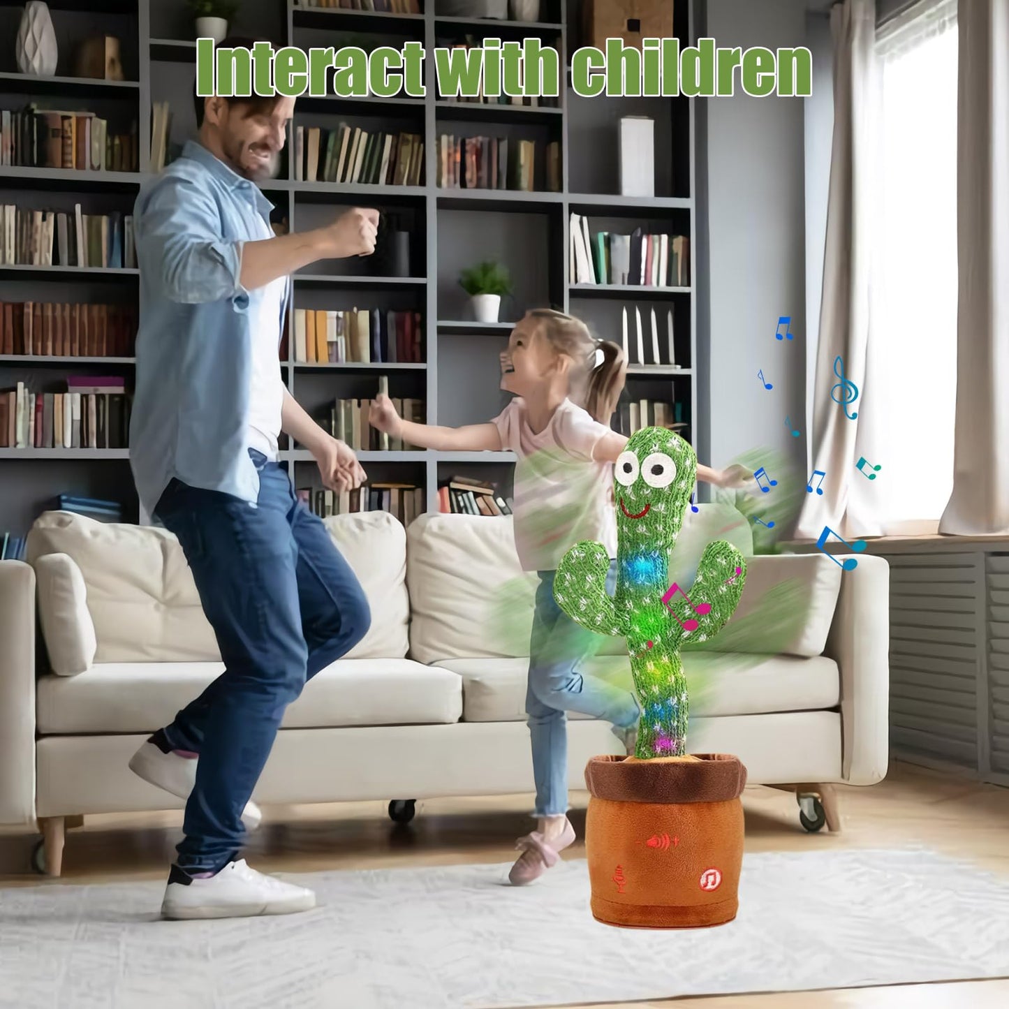 Miaodam Dancing Cactus Baby Toy - Talking, Singing, Interactive, Plush Figure With 100 Songs For Kids And Adults