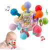 Baby Sensory Teething Toys - Baby Teether & Rattle - Gifts For Infant Newborn Boys Girls 0 3 6 9 12 18 Months - Toddler Montesso