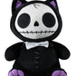 Summit Collection Furrybones Black Cat Mao Mao Wearing White Bow Tie Plush Doll