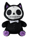 Summit Collection Furrybones Black Cat Mao Mao Wearing White Bow Tie Plush Doll