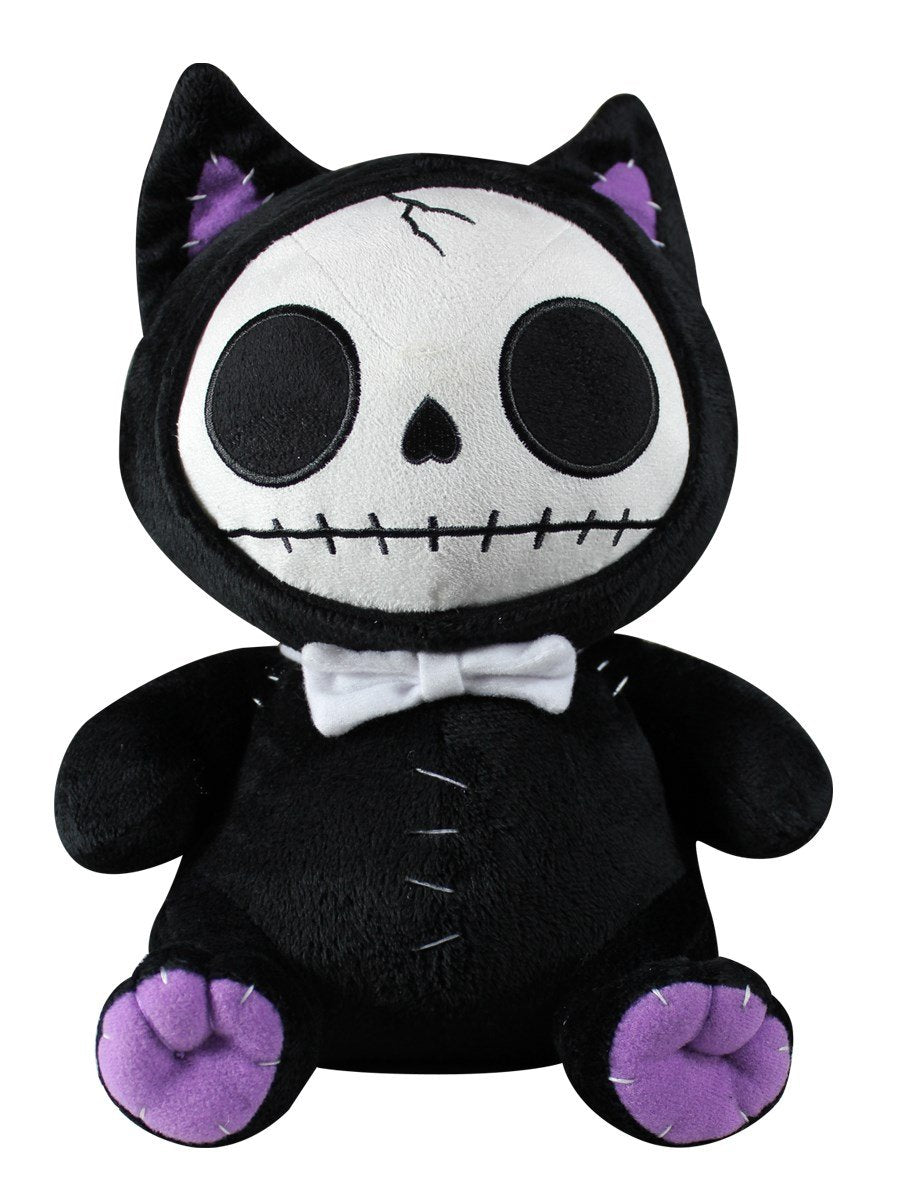 Summit Collection Furrybones Black Cat Mao Mao Wearing White Bow Tie Plush Doll