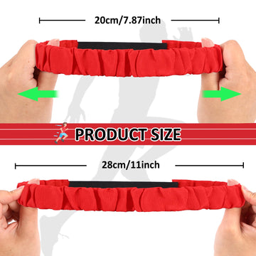 Augshy 8Pcs 3 Legged Race Bands Elastic Tie Rope, 4 Assorted Colors for Relay Race Game Carnival Field Day Backyard Game Party S