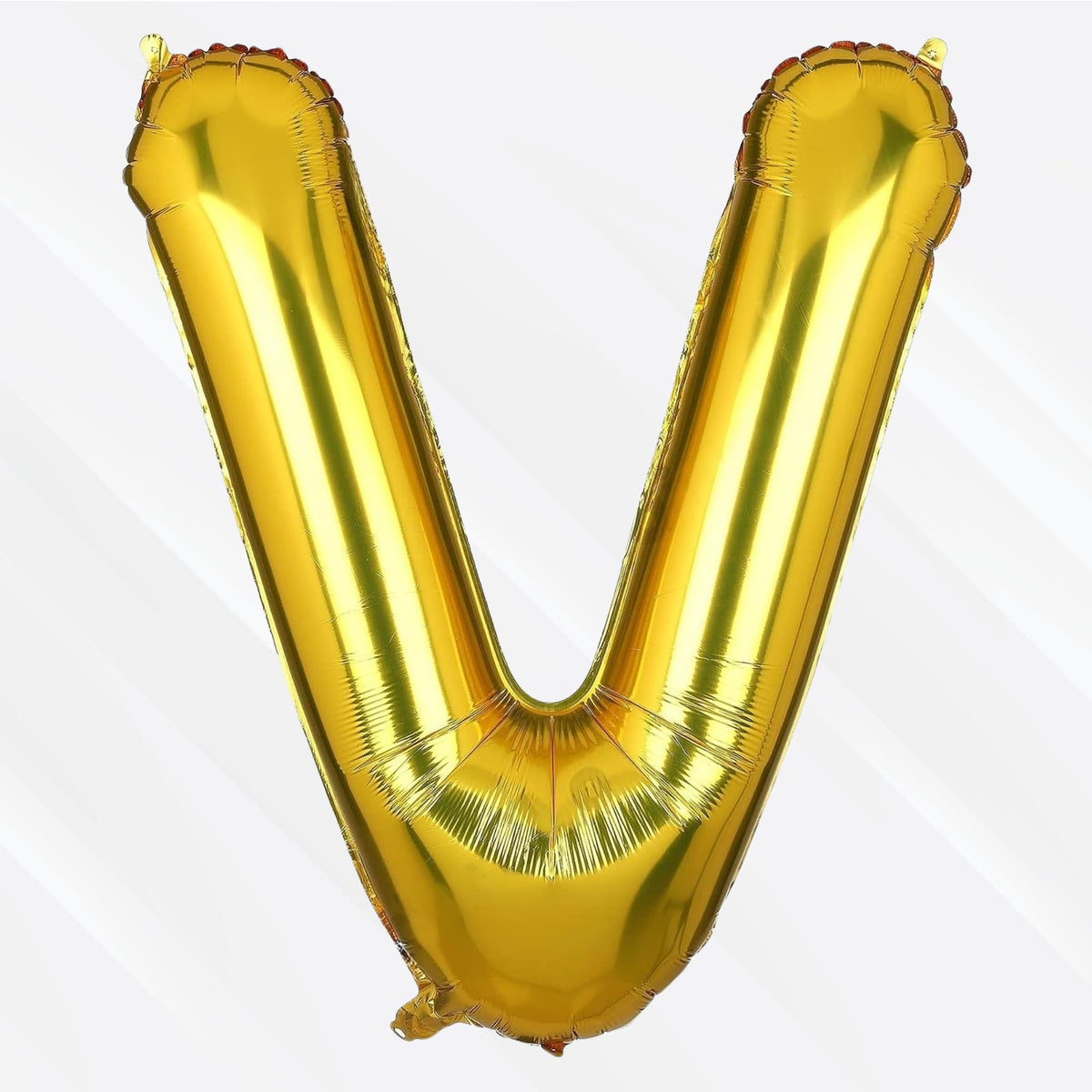 Flyloons Gold V Alphabet Letter Foil Balloons for Full Name Birthday Decoration Items, Anniversary, Baby Shower, Bachelorette, W