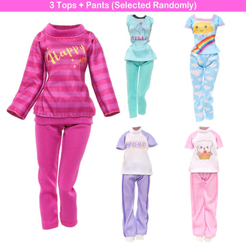 40 Pcs Doll Clothes And Accessories 6 Pants Outfits 10 Shoes 15 Pcs Makeup Accessories And 9 Tableware Accessories For 11.5 Inch