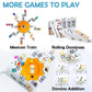 Yinlo Mexican Train Dominoes Set - Double 12 Colorful Dot Pips, Real Train Sound, Medium Size, Orange, 91 Tiles, Includes Score Pad & Trains