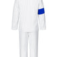 KAIPUTE Dance Star Costume for Boys, 80s-90s Stage Outfit, White, Size 10-11 Years, Perfect for Role Play, Halloween, and Cosplay Parties