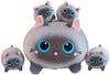 Gudisi Siamese Cat Plush Stuffed Animals - 16" Soft Jumbo Pillow, Grey Cotton, 4 Kitties Plushies, Perfect Gift for Kids and Loved Ones