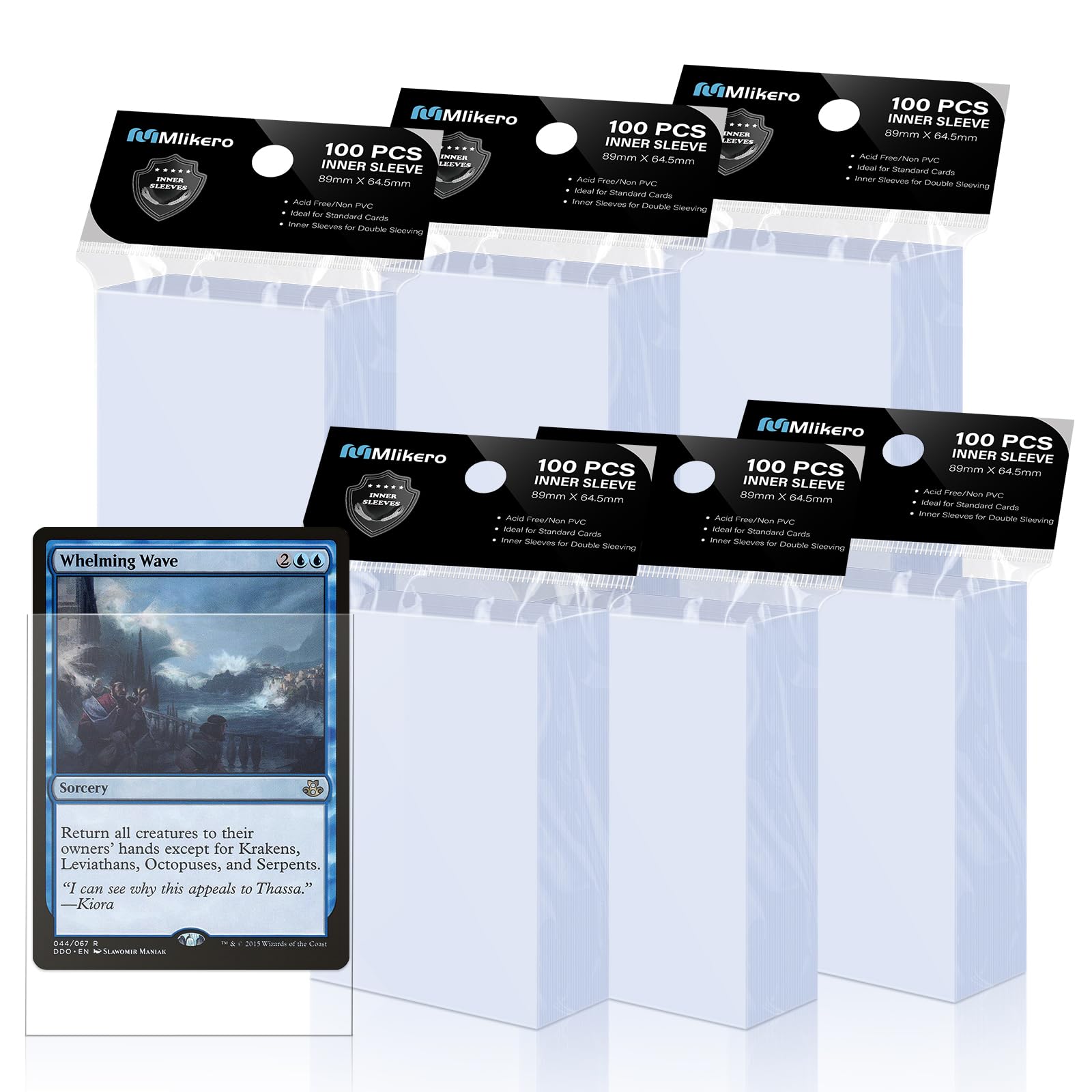 600 Pack Card Sleeves, Perfect Fit Inner Sleeves Ideal For Double-Sleeving, Trading Card Sleeve Compatible With Mtg, Tcg, Gaming