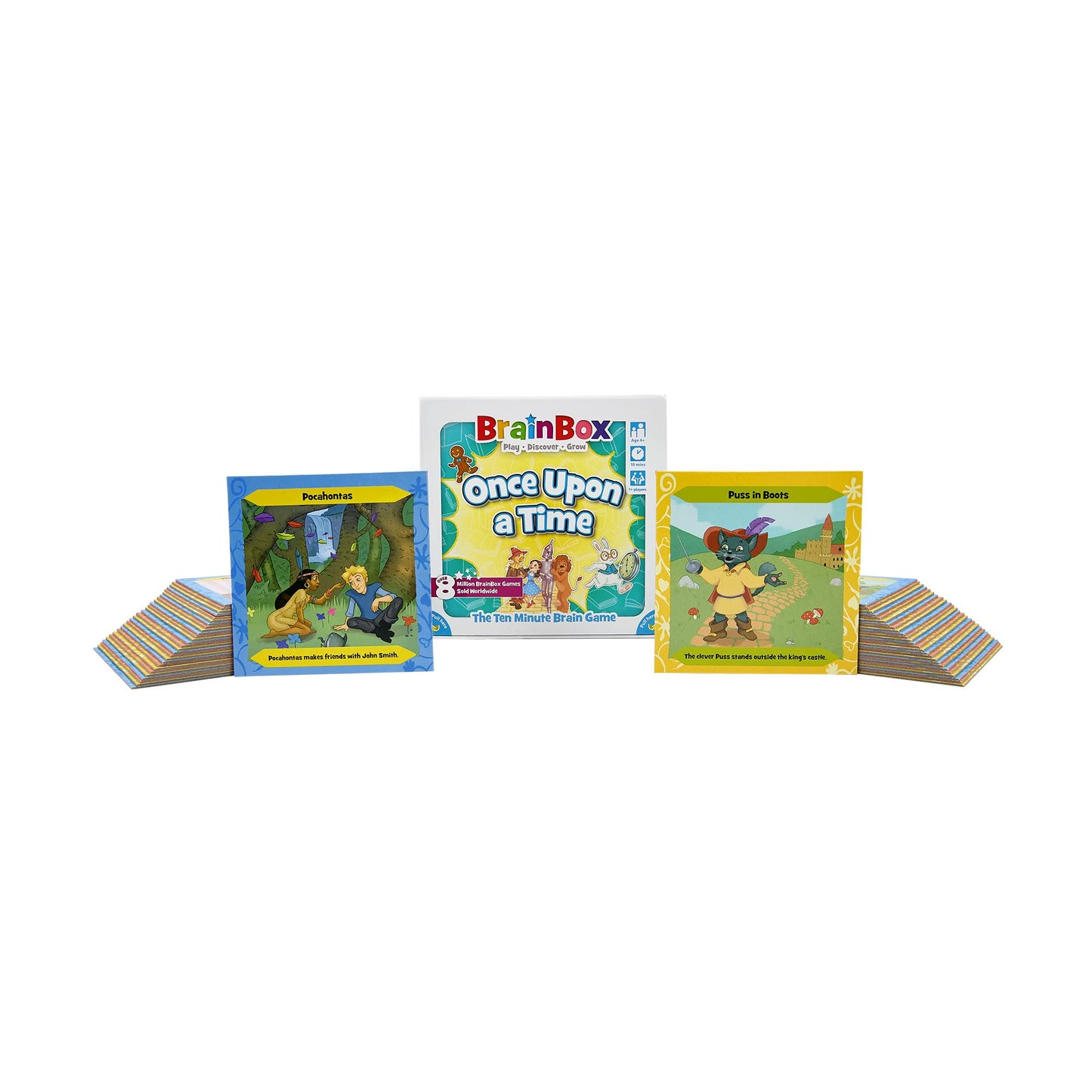 Brain Box BrainBox Once Upon a Time Card Game - Memory & Observation, Family-Friendly, Small, Multicolor, Model G1-11127, Ages 8+
