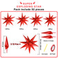 Funtoob Red Star Balloons Metallic Star Foil Balloons Birthday Balloons Red Star Cone Balloons Starburst Balloon Spike Balloons