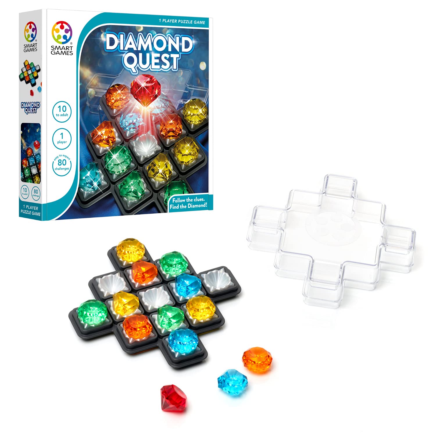 Smartgames Diamond Quest Deduction Game With 80 Challenges For Ages 10 - Adult