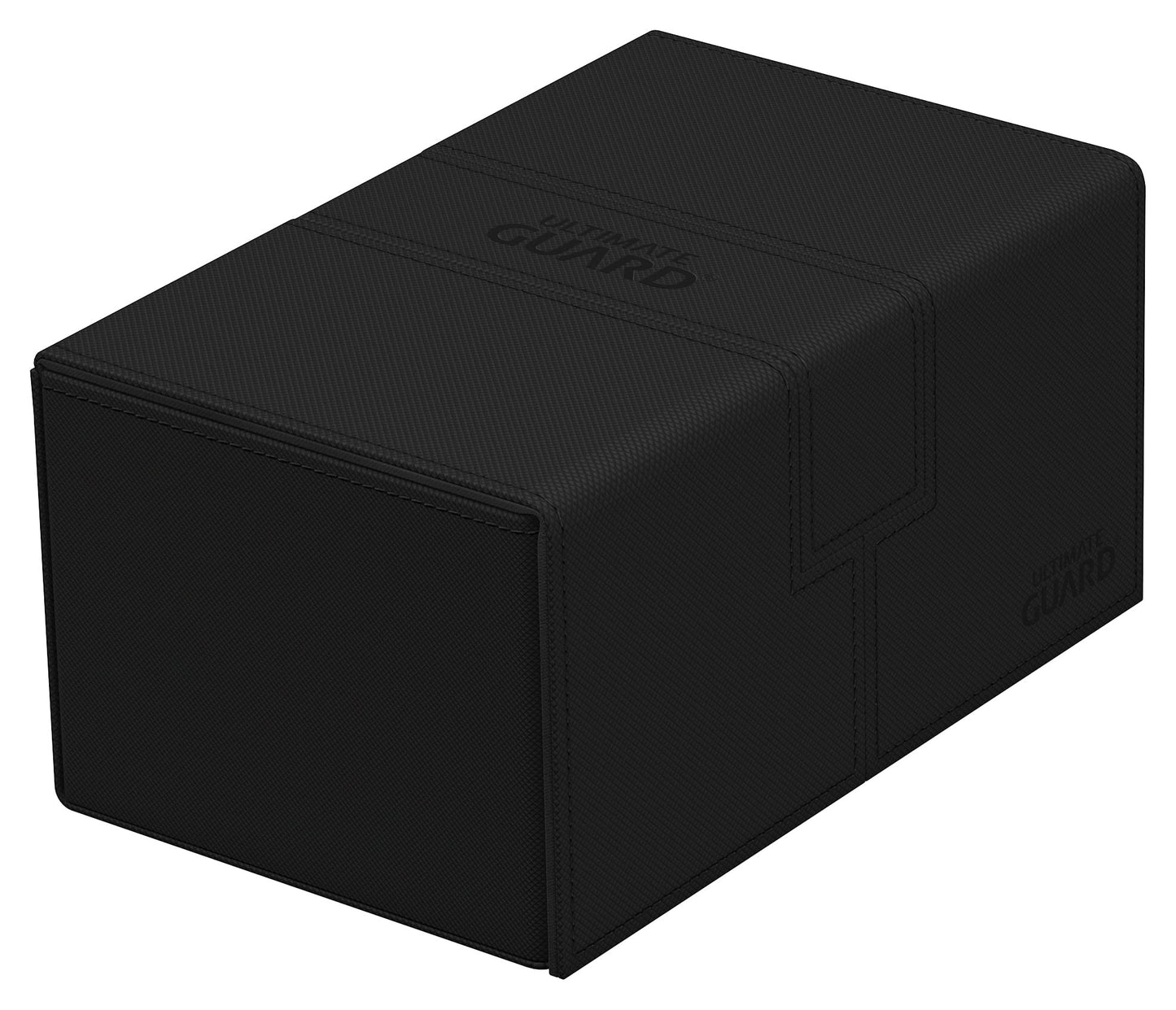 Ultimate Guard Twin Flip'N'Tray 160+, Deck Case For 160 Double-Sleeved Tcg Cards + Dice Tray, Black, Independent Magnetic Closur