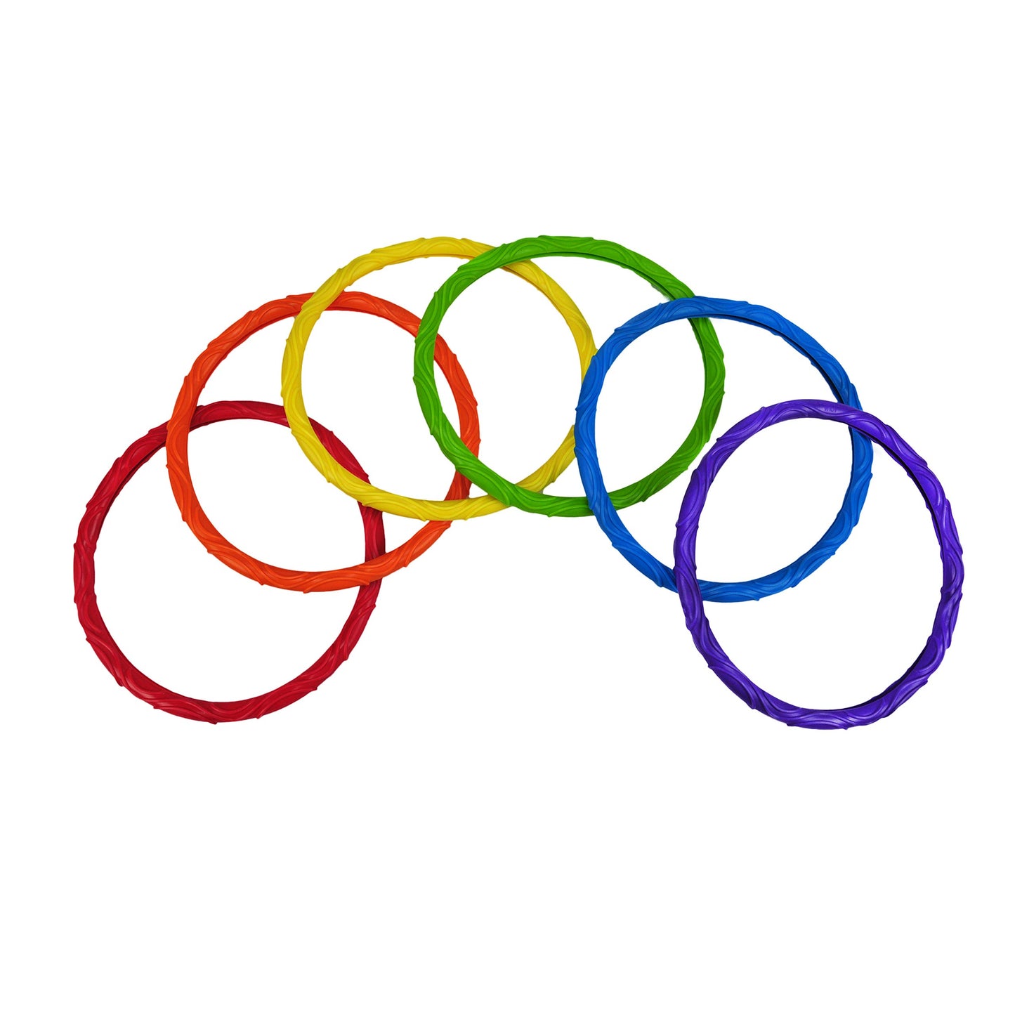 Aqua Classic Dive Rings, 6 Pack, Pool Toys For Kids, Toddlers, Teens, Pool Game, Ez Grab Large Diameter Swim Diving Rings, Red (Aqt4953)