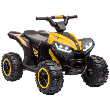 Aosom 12V Kids Atv Quad Car With Forward & Backward Function, Four Wheeler For Kids With Wear-Resistant Wheels, Music, Electric