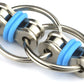 Tom'S Fidgets Original Flippy Chain Fidget Toy - Perfect For Adhd, Anxiety, And Autism - Bike Chain Fidget Stress Reducer For Adults And Kids (Single Blue)