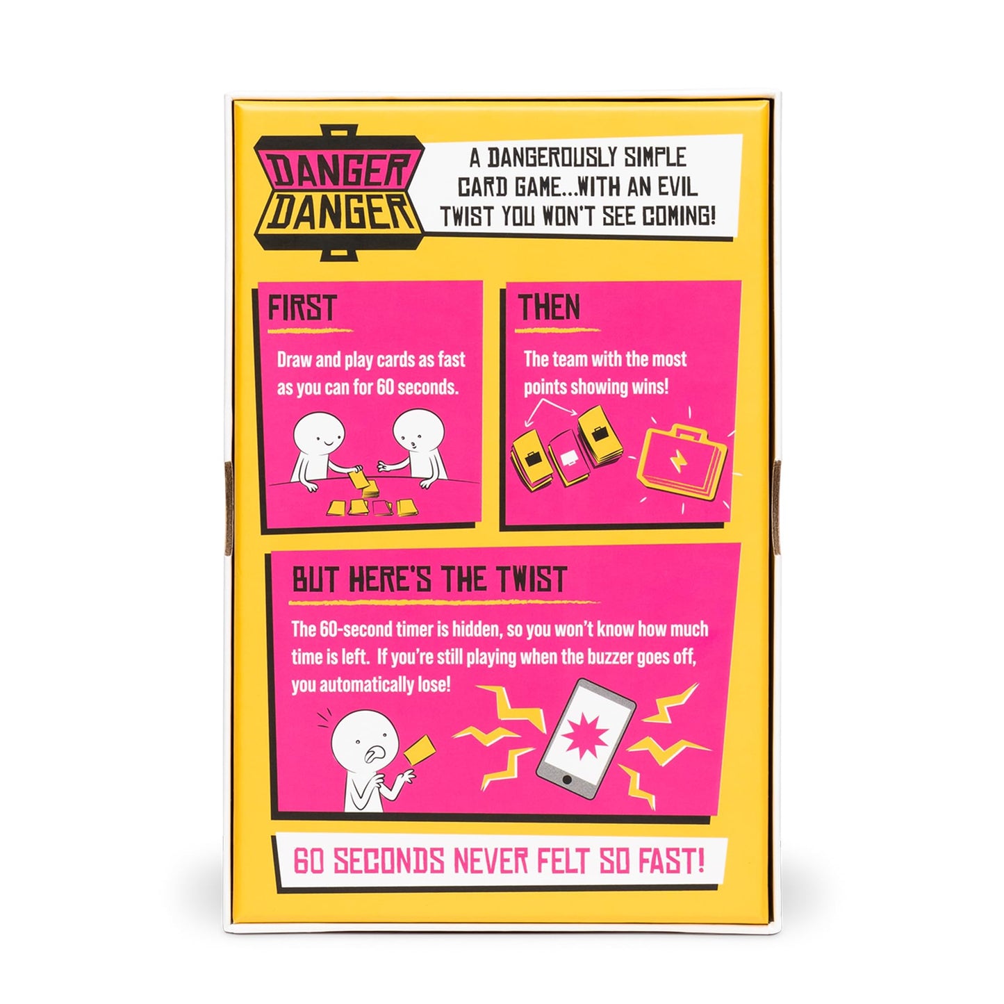 Danger Danger by Exploding Kittens - 2-8 Players - Ages 7+ - 10 Minutes to Play - Fast Paces Strategic Card Game - Party Game  Family Game Night  Kid and mature-themed Card Game