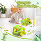 Baby Toys For 1 Year Old Boy Gir - Bilingual Musical Dinosaur Toy, Touch & Go Musical Light Crawling Educational Learning Toys F