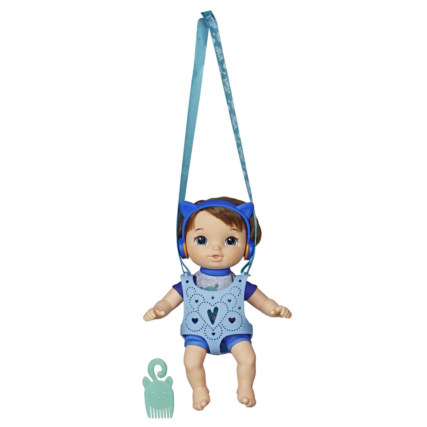 Baby Alive Littles Carry ‘N Go Squad Boy Doll - Matteo, 9" Brown Hair with Carrier & Accessories, Ideal for Kids 3 Years & Up
