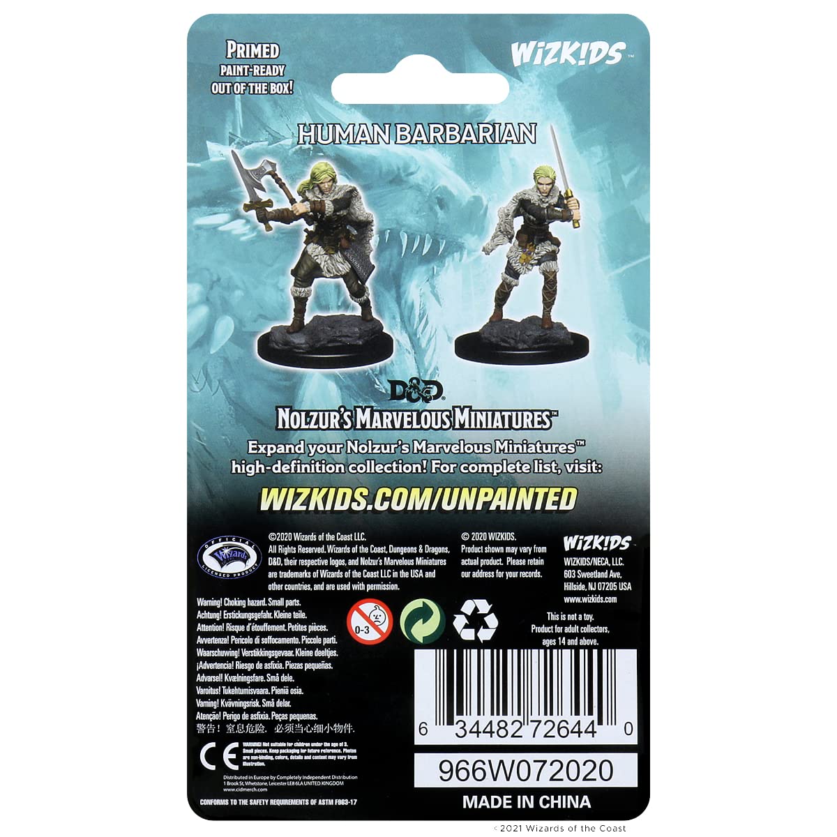 Neca D&D Nolzurs Marvelous Unpainted Miniatures: Wave 1: Human Female Barbarian