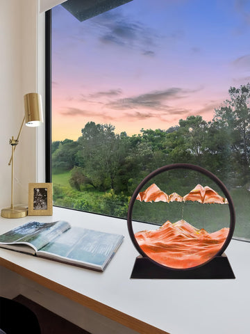 Twohua Sand Motion Art 3D Hourglass Deep Sea Sandscape Sand Art Liquid Motion Hour Glass Moving Sandscapes Quicksand Painting,Of