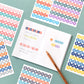 Monolike Retro Candy Alphabet Stickers Set - 6 Design Stickers, 18 Sheets In Total