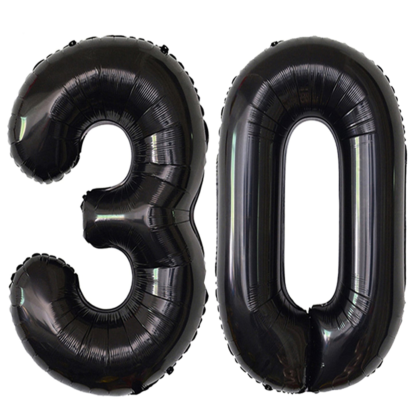 Black 30 Number Balloons Giant Jumbo Number 30 Foil Mylar Balloons For Women Men 30Th Birthday Party Supplies 30 Anniversary Eve