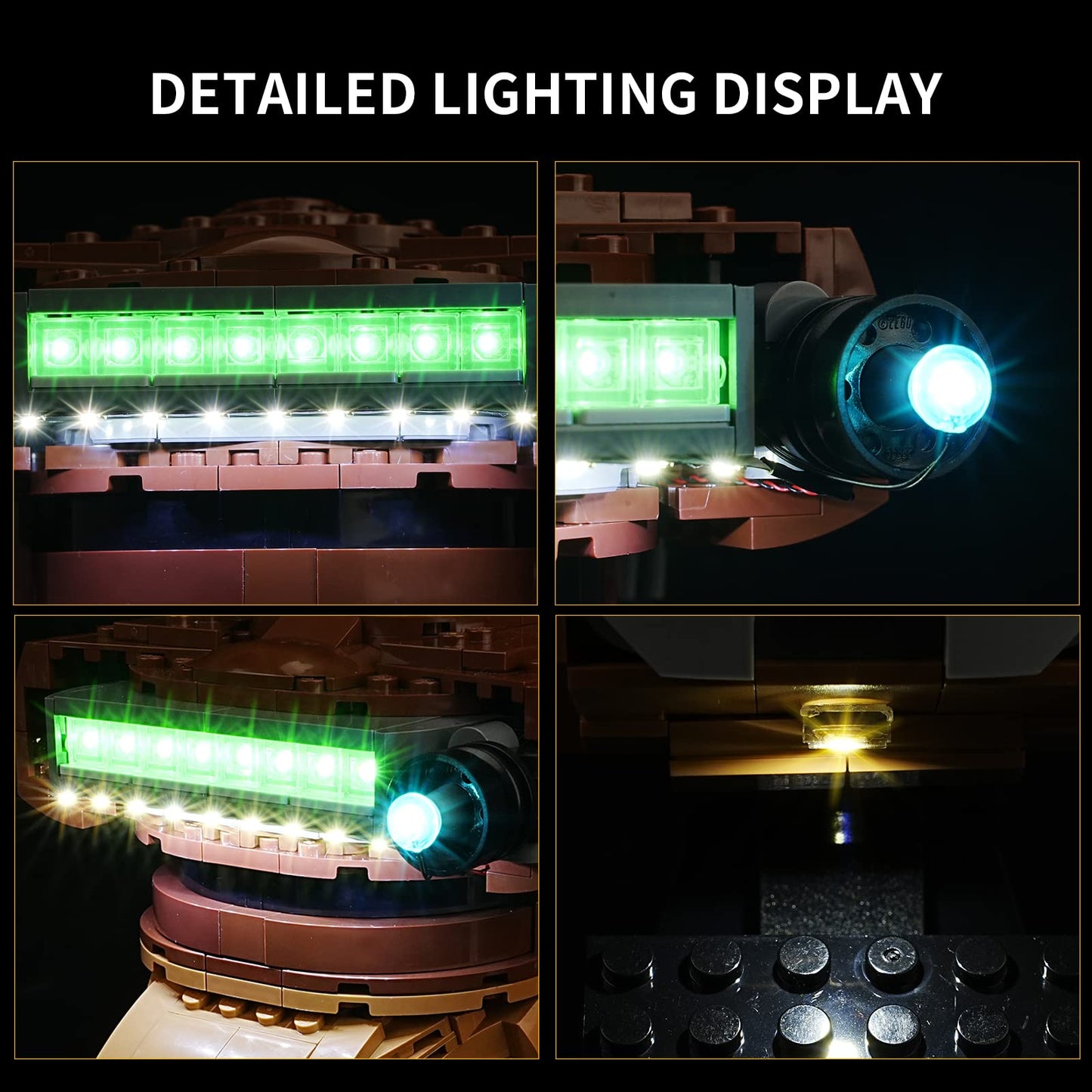 Rorliny Led Light Kit For Lego Star Wars Princess Leia Helmet 75351, Lighting Set Compatible With Lego 75351 (Lights Only, No Le