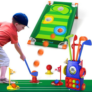 Bennol Upgraded Kids Toddler Golf Set, Indoor Outdoor Outside Golf Toys Gifts For 2 3 4 5 Year Old Boys, 2 3 4 5 Year Old Boys Toys Birthday Gifts Ideas, Outdoor Golf Set Toys Game For Kids Boys