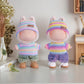 4-Piece Handcrafted Crochet 17cm/15cm Doll Clothes for Labubu (No Doll)  Cute and enhanced Rainbow Outfits with Accessories  Hand Crocheted Hat  Sweaters  Pants  Camera Bag for Girls Boys AK071