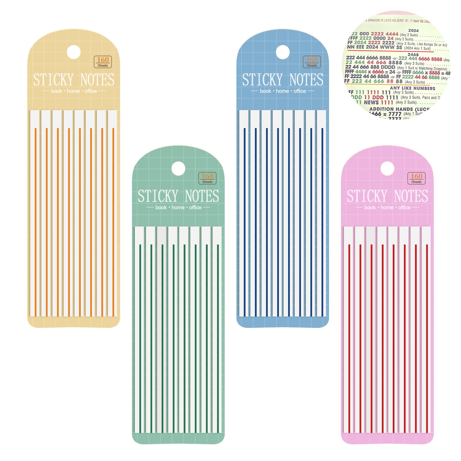 Mxfiv 640 Pcs Mahjong Card Line Guide, Mahjong Booklet Reader For Helps Concentration, Mahjong Rules Helper, Mahjong Accessories