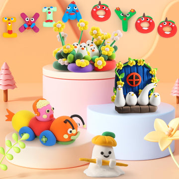 Ixiaoyoo Air Dry Clay, Modelling Clay For Kids, 64 Colors Diy Molding Magic Clay For With Tools, Soft & Non-Sticky, Toys Gifts F