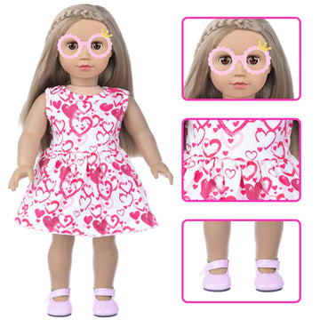 Bddoll Doll Clothes And Accessories School Supplies Playset For 18 Inch Girl Doll With Doll Clothes,School Bags, Student Cards,